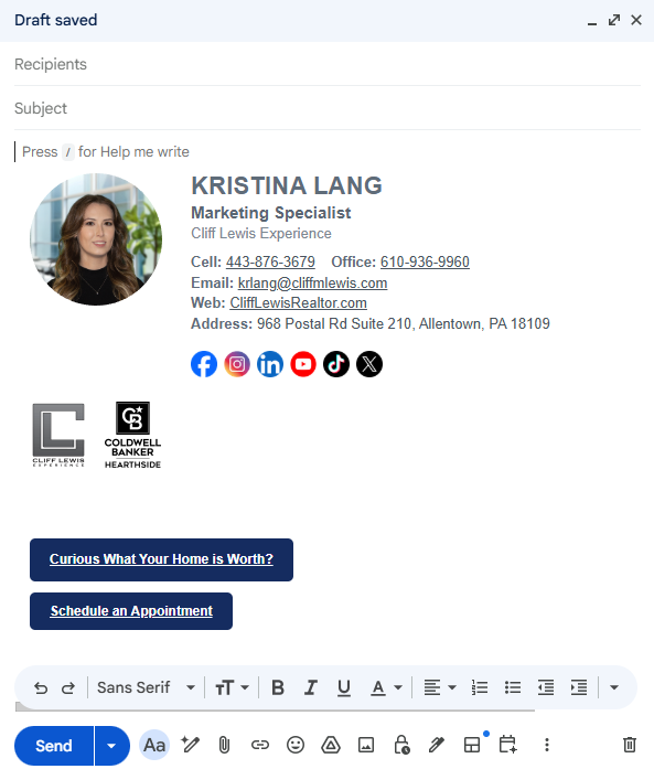 Email signature after generator